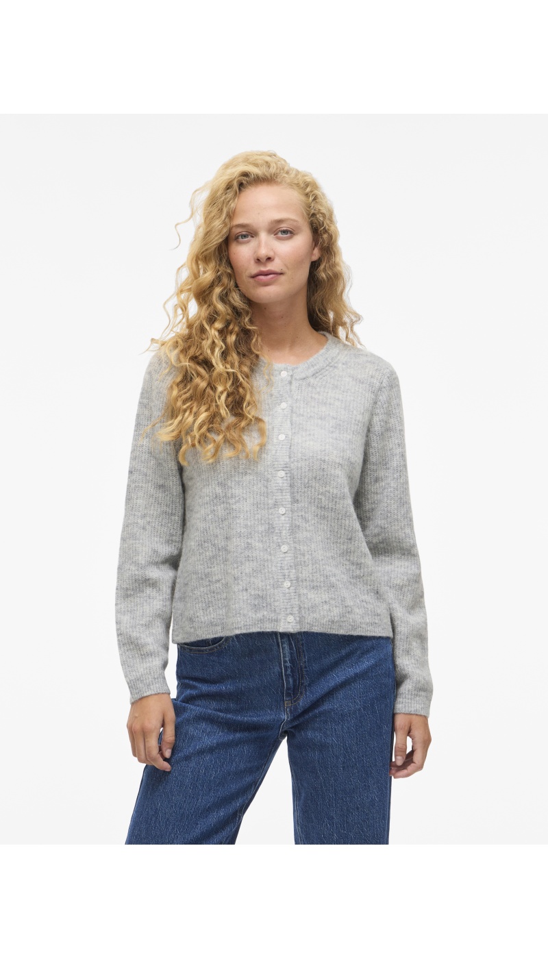 Gilet Maille Light Grey Melange VILORY VILA - 2 | TOPS